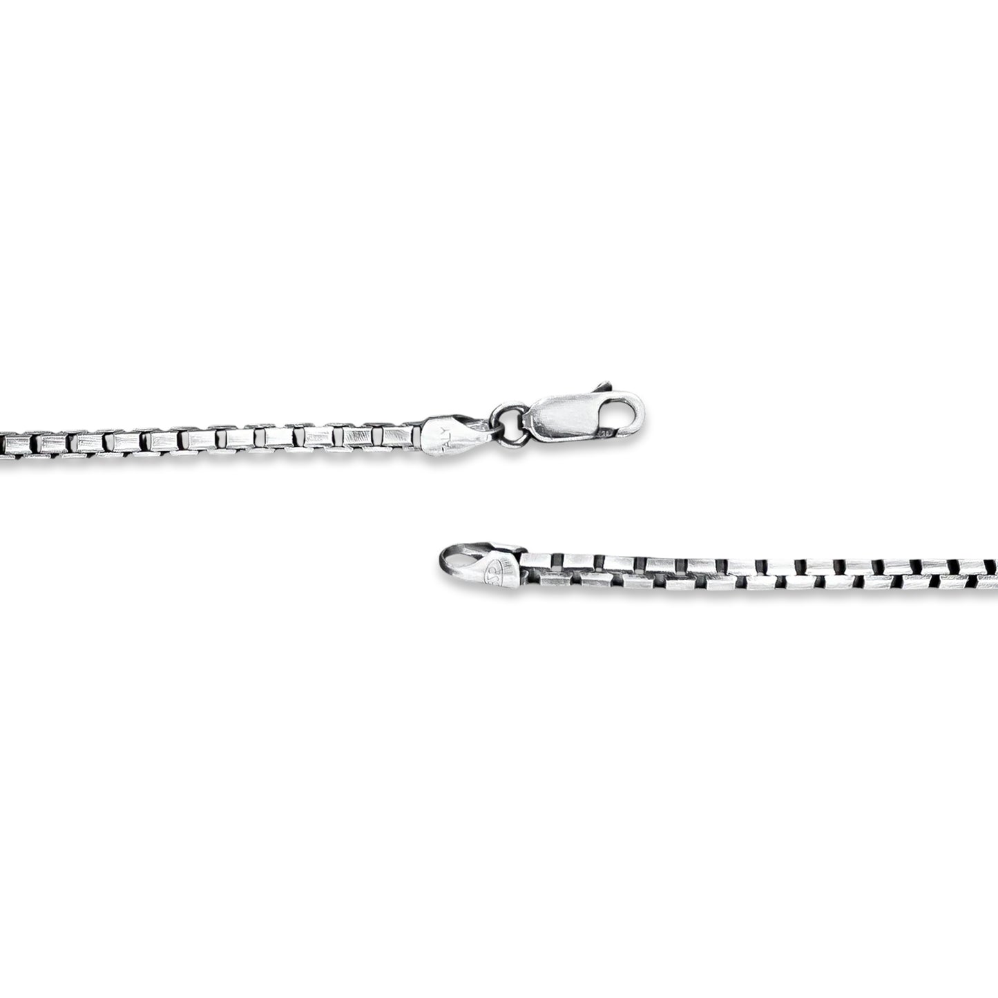 TMPCU007 Cadena Veneciana Pavonada con Cilindro 3 mm x 55 cm en Plata Fina .925