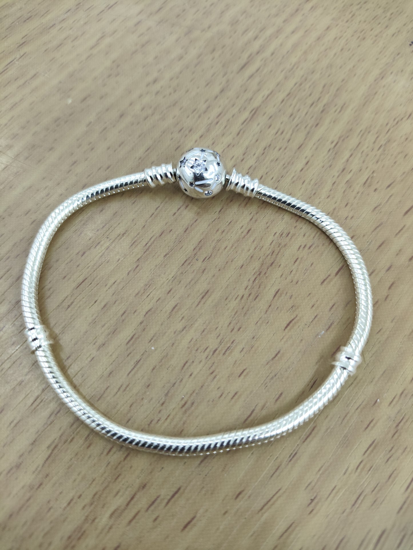 TMPPD010-19 Pulsera Dama Pand Bola Constelación 19 cm en Plata Fina .925