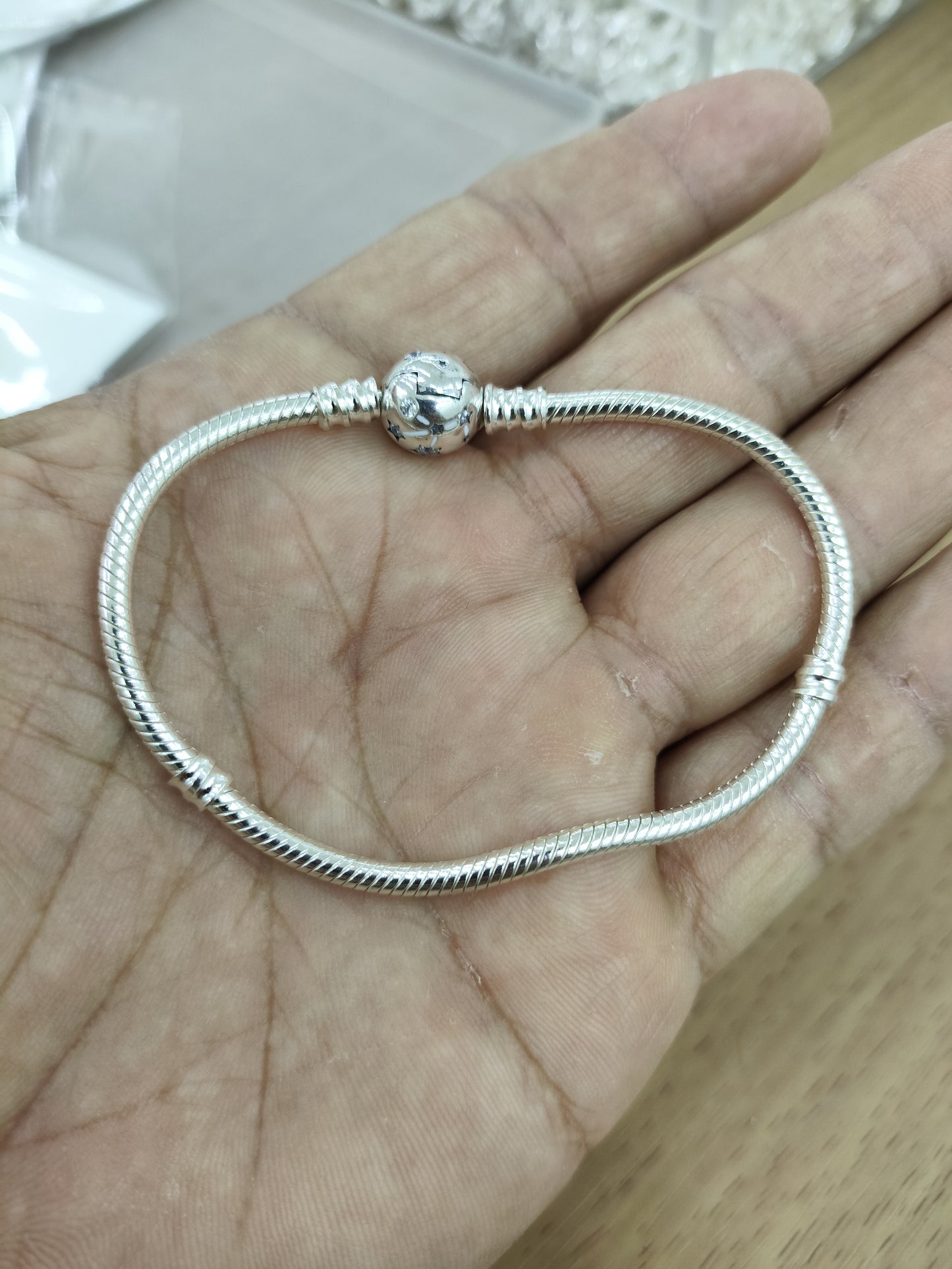 TMPPD010-18 Pulsera Dama Pand Bola Constelación 18 cm en Plata Fina .925