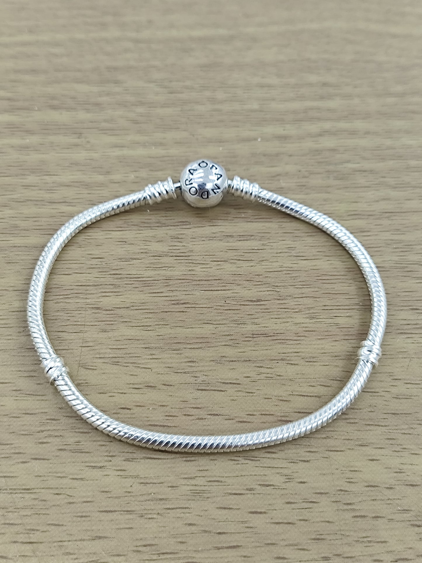 TMPPD027-18 Pulsera Dama Pand Círculo con Corazón Zirconias 18 cm en Plata Fina .925