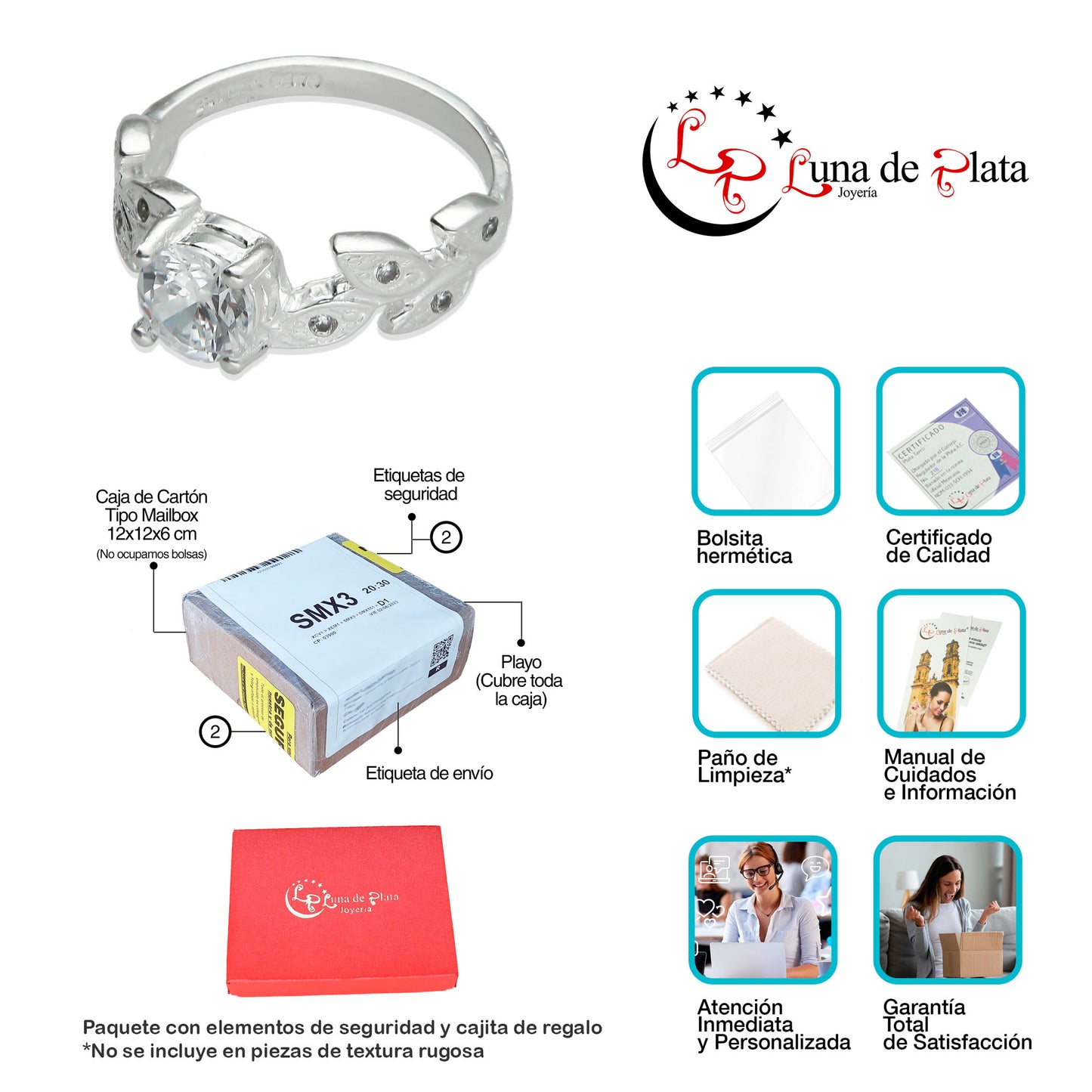 LPAD001 Anillo Para Dama Mod. Guirnalda 862807197