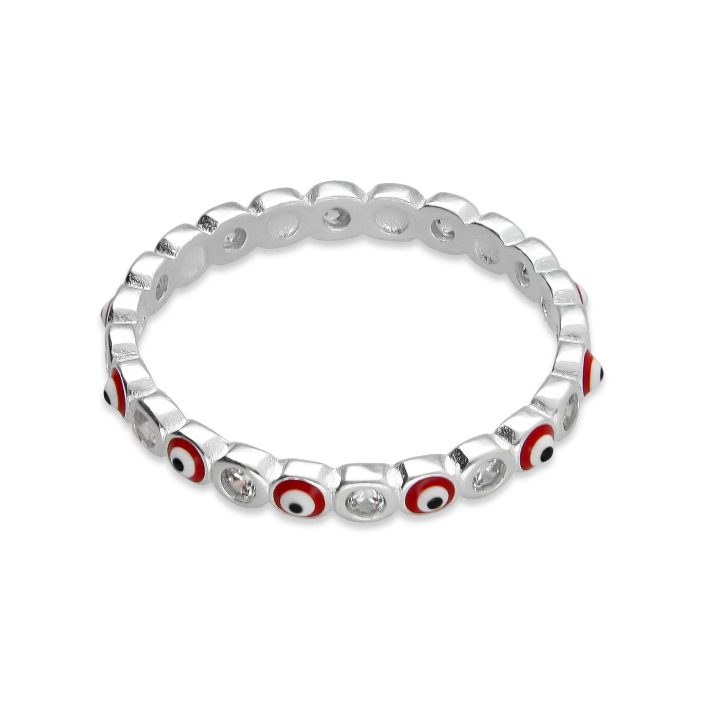 LPAD087 Anillo Modelo Churumbela Ojitos Rojo Plata .925 Taxco Gro 2115617393