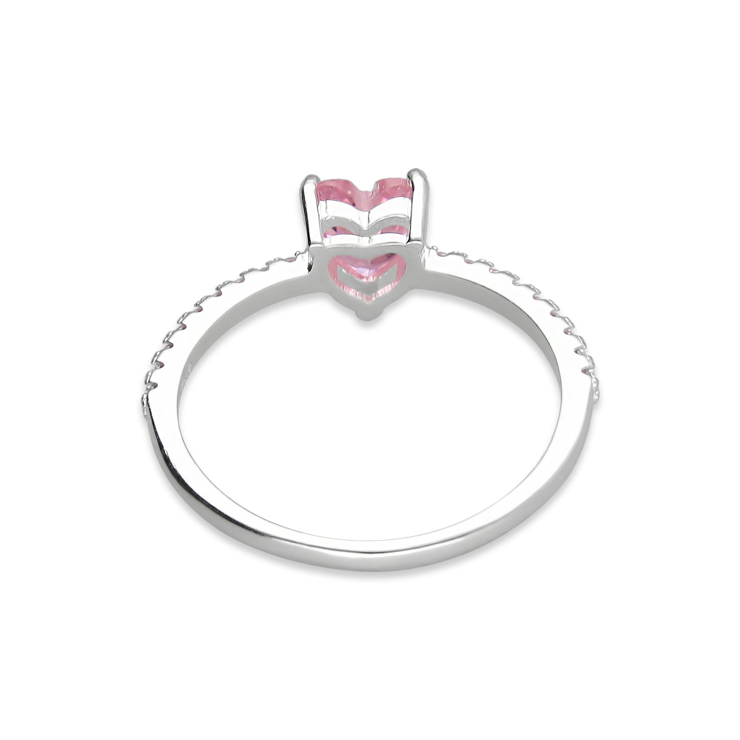 LPAD088 Anillo Modelo Solitario Corazón Rosa Plata .925 Taxco Gro 2115633121