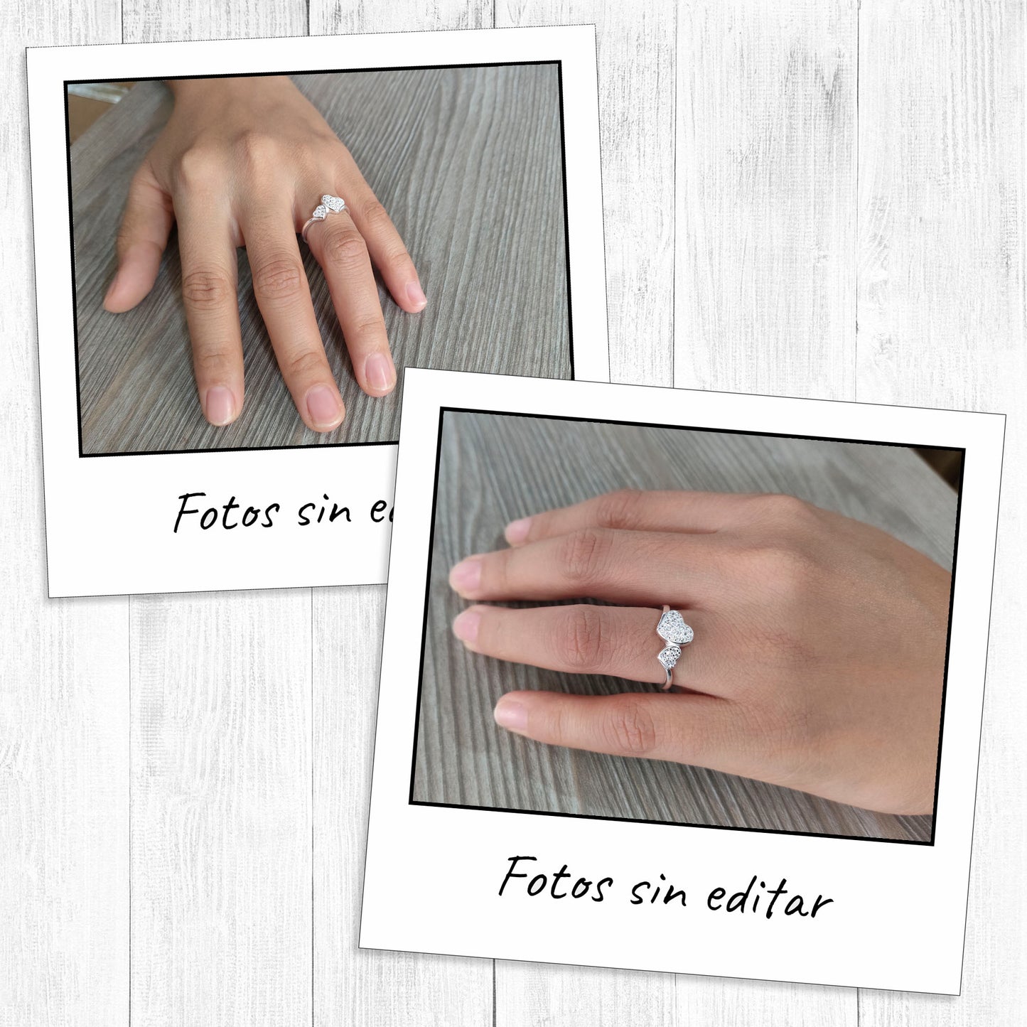 LPAD089 Anillo Modelo Corazón Duo Pavé Plata .925 Taxco Gro 3298407396