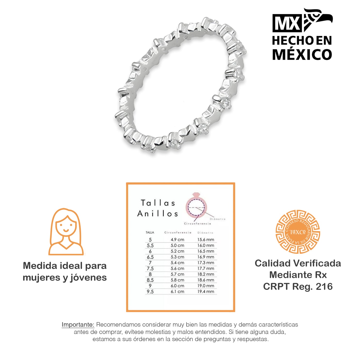 LPAD091 Anillo Churumbela Circulos y Estrellas Plata .925 Taxco Gro 2116481059