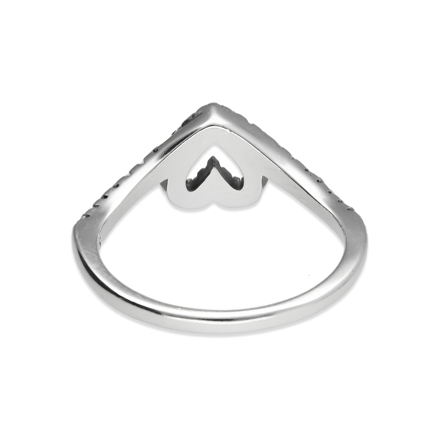 LPAD104 Anillo Pand Corazón Espiral Pavé Blanco Plata .925 Taxco Gro