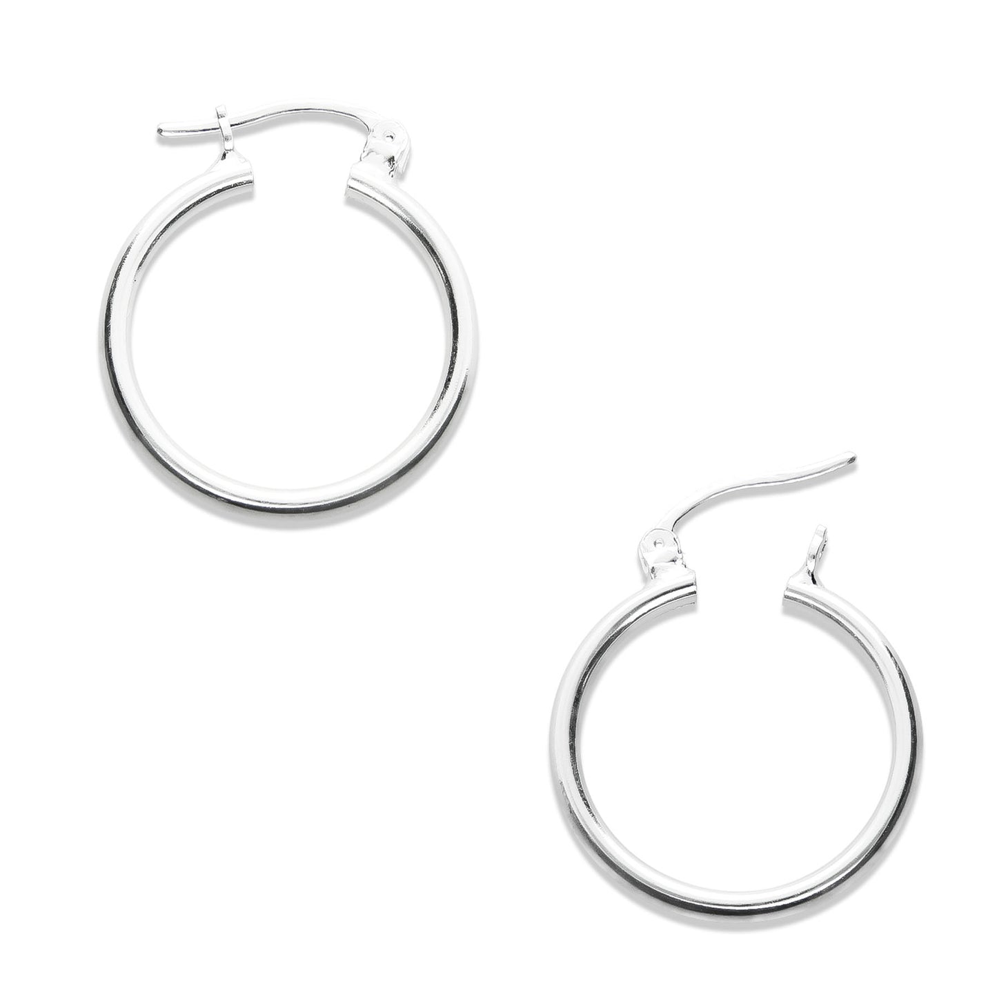 LPAL002 Arracada Lisa Plata .925 Tam 2 20 Mm X 2.2 Taxco Mayoreo MLM919344469