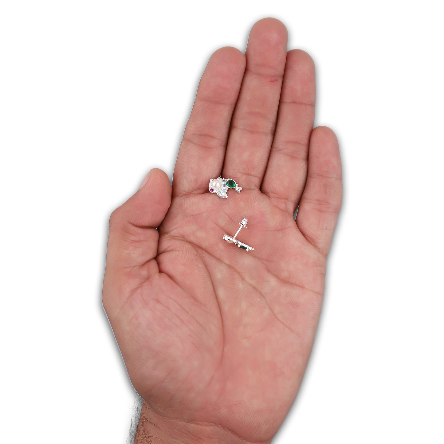 LPAP149 Arete Broquel Princess Mod 6 Sir Verde en Plata .925 Taxco 4685369666