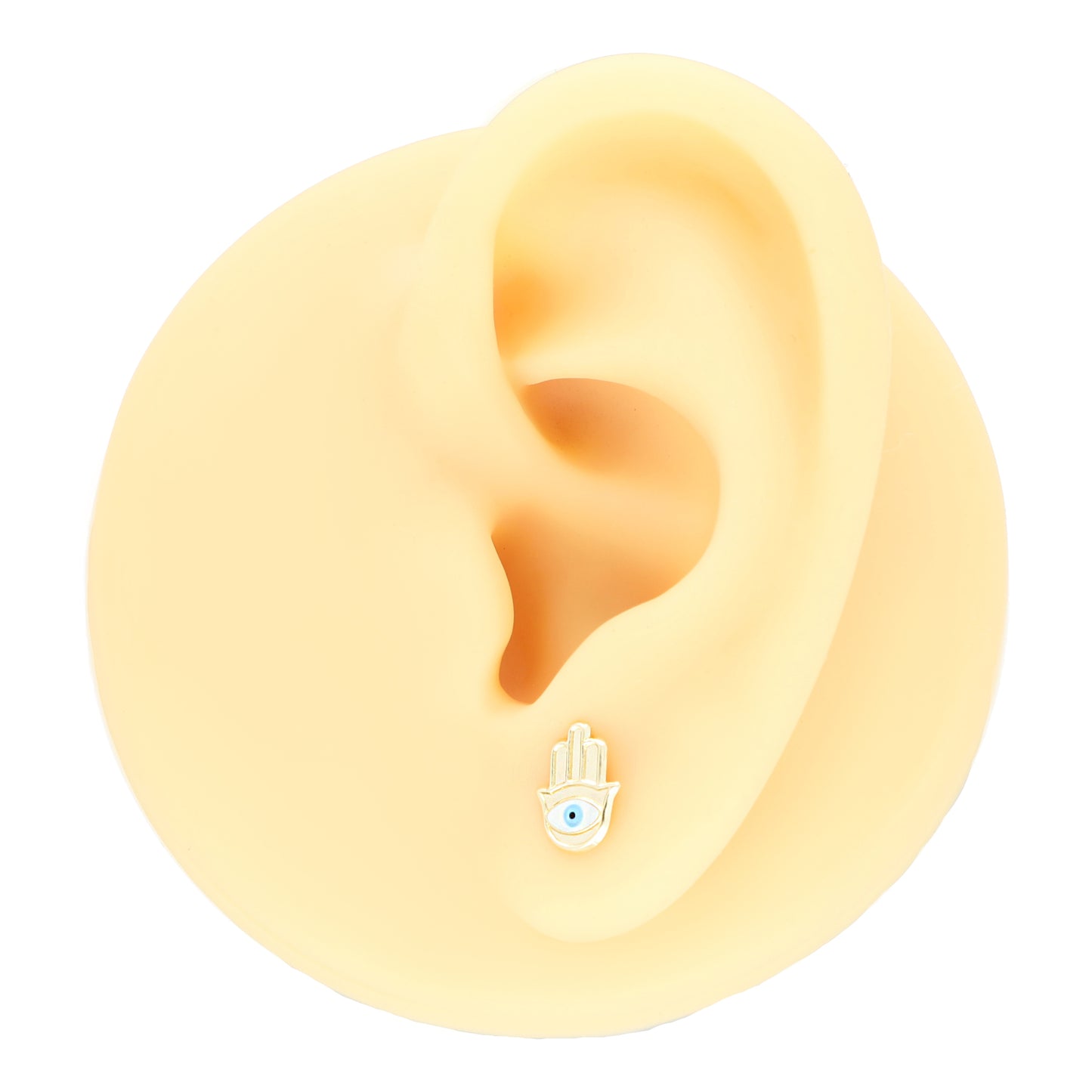 LPAUBR066 Aretes Broquel Oro 10K Niñas o Mujer Mano Fatima 659 1891221781