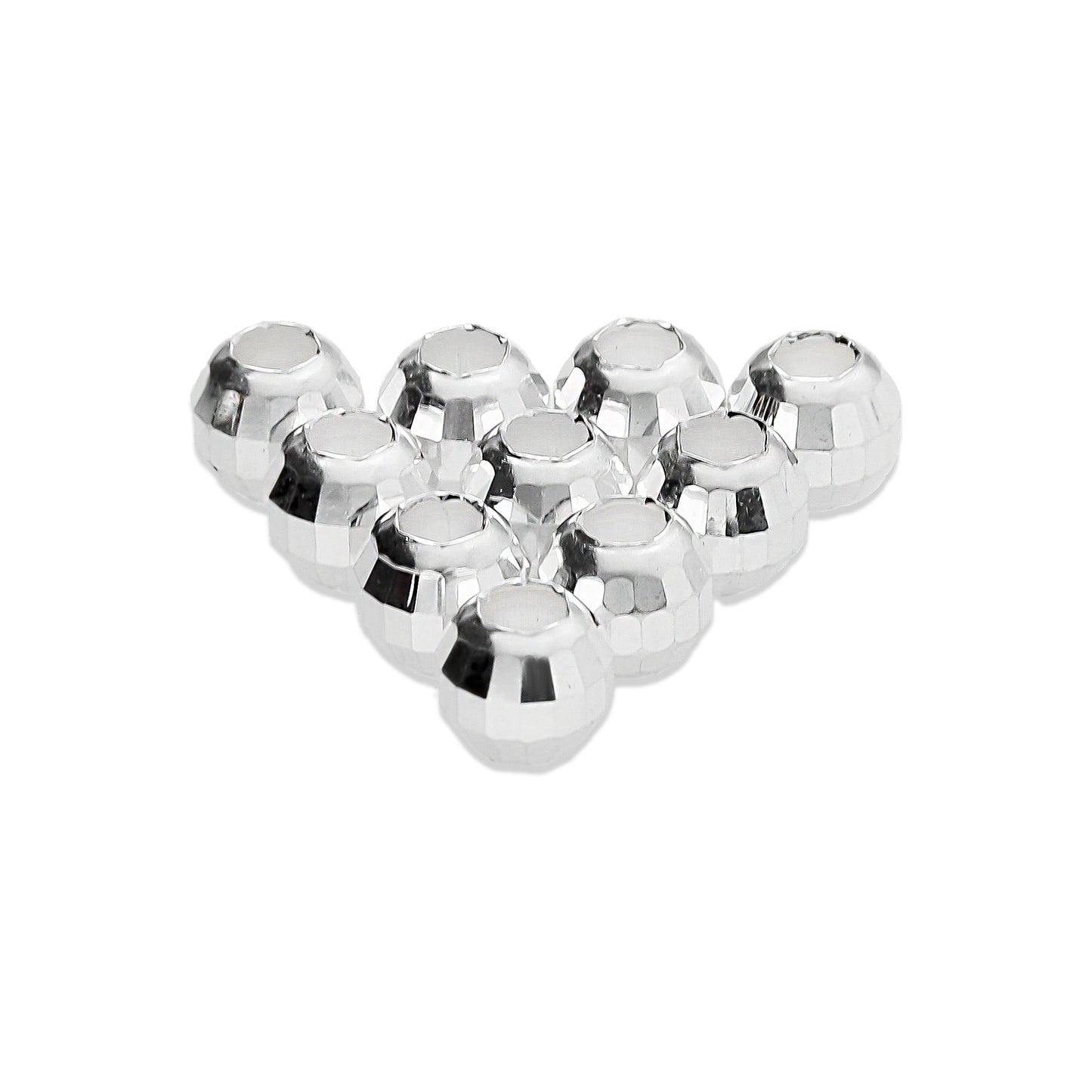 LPBO005 Bola Facetada 5 mm para Armar - 10 Piezas de Plata .925 2893678670
