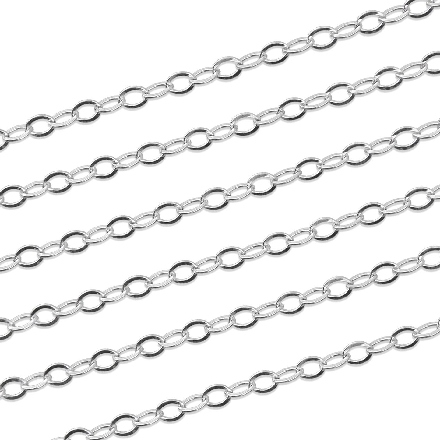 LPCAD008 Cadena x metro Brill 4 mm Para Armar Plata .925 5781015928