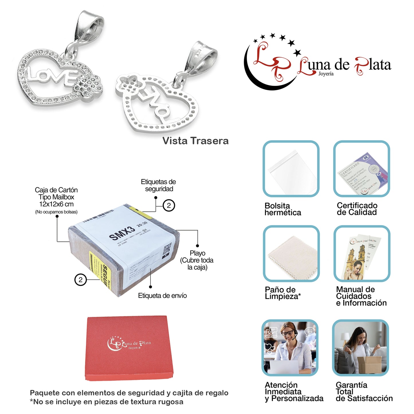 LPDJ087 Dije Corazón Love F + Regalo Plata .925 Taxco Gro 1380483222