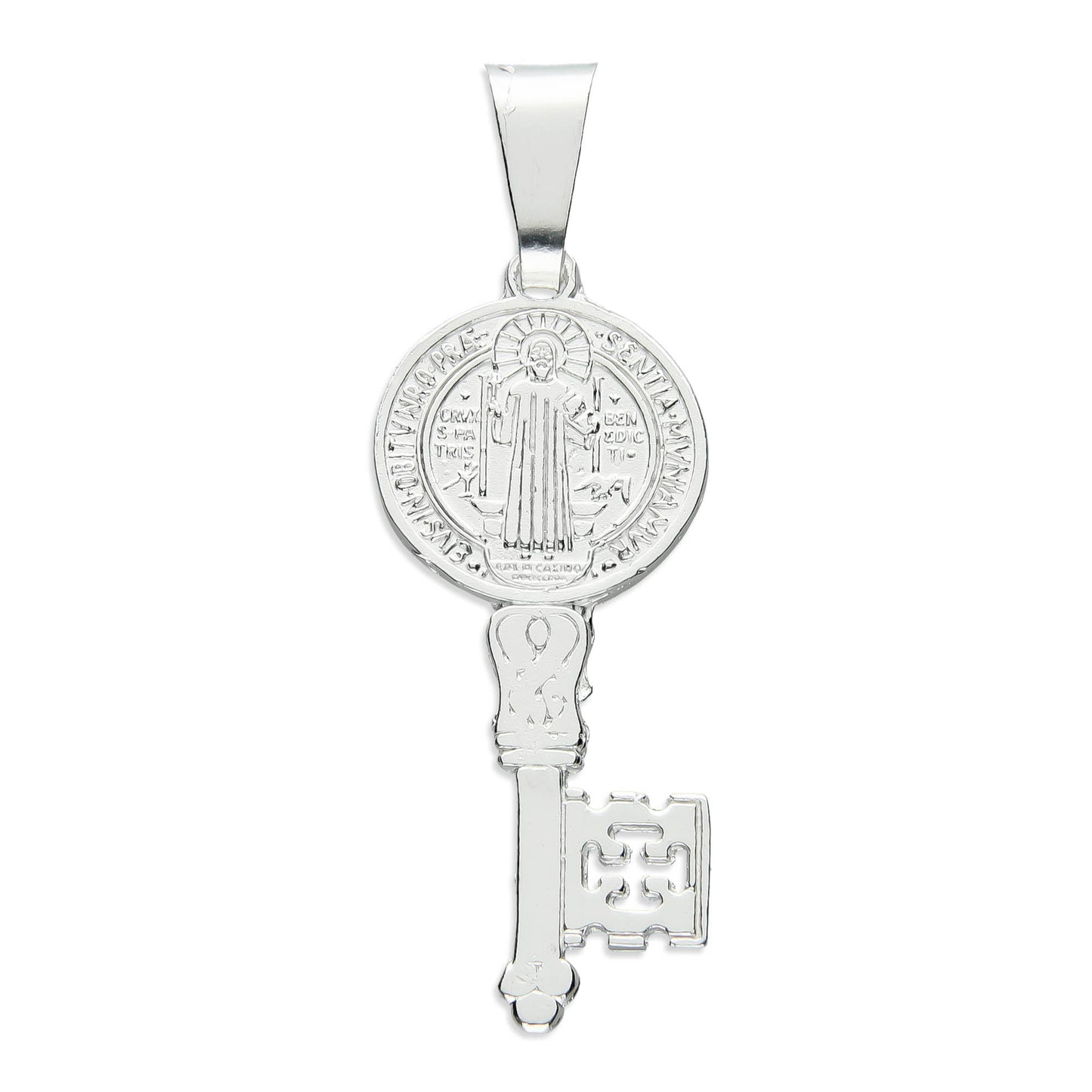 LPDJ102 Dije Llave San Benito 3.6 cm x 1.2 cm + Regalo Plata .925 Taxco Gro 1386422002