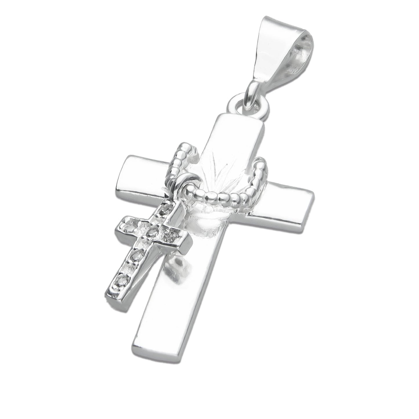 LPDJ193 Dije Crucifijo Hapa Mari en Plata Fina .925 1957396749