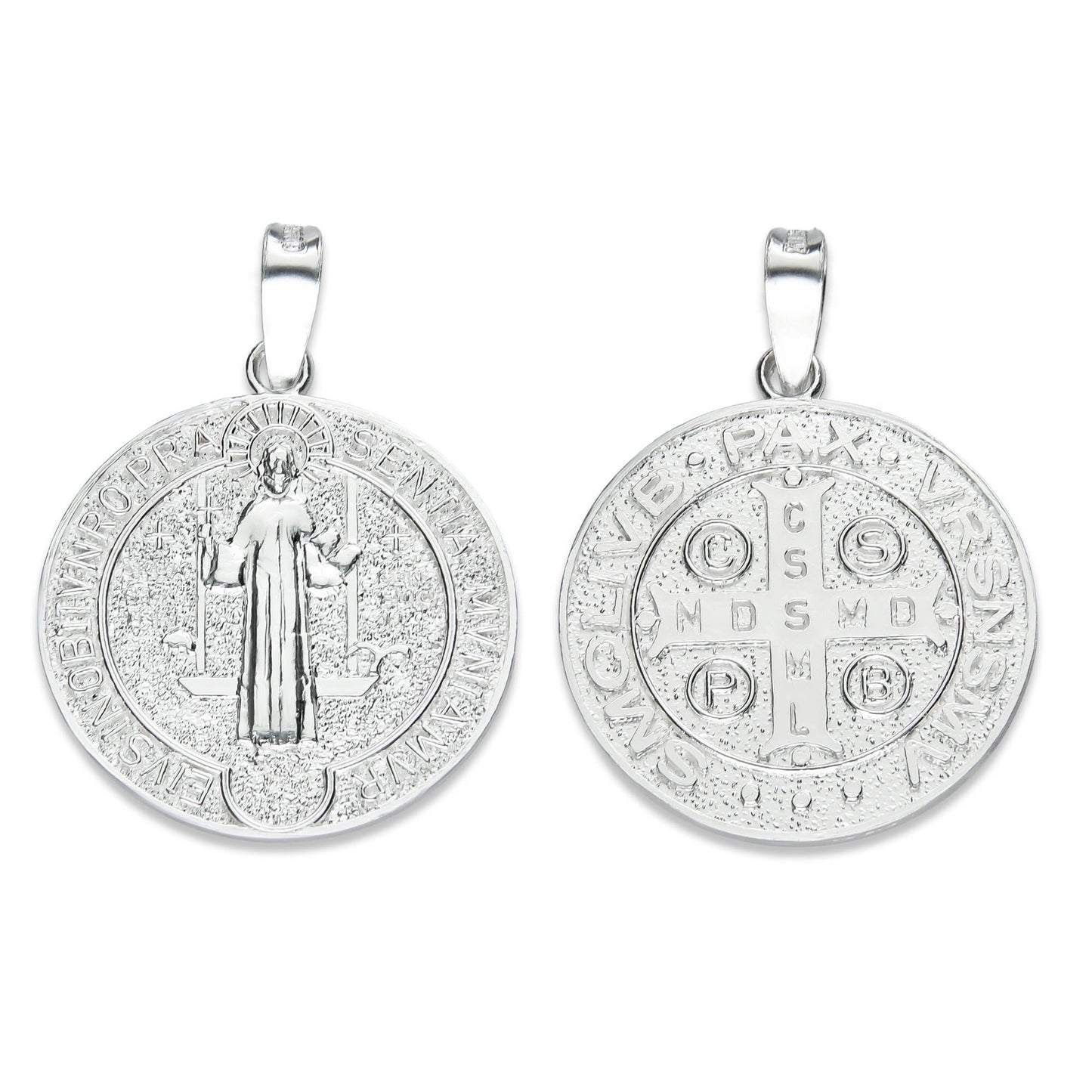 LPDJ200 Medalla San Benito 2.4 cm Troq Premium En Plata .925 1959769427