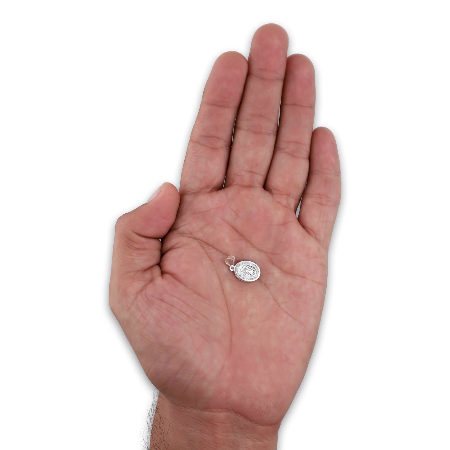 LPDJ281 Dije Medalla Virgen Oval Micro Plata .925 2590806923