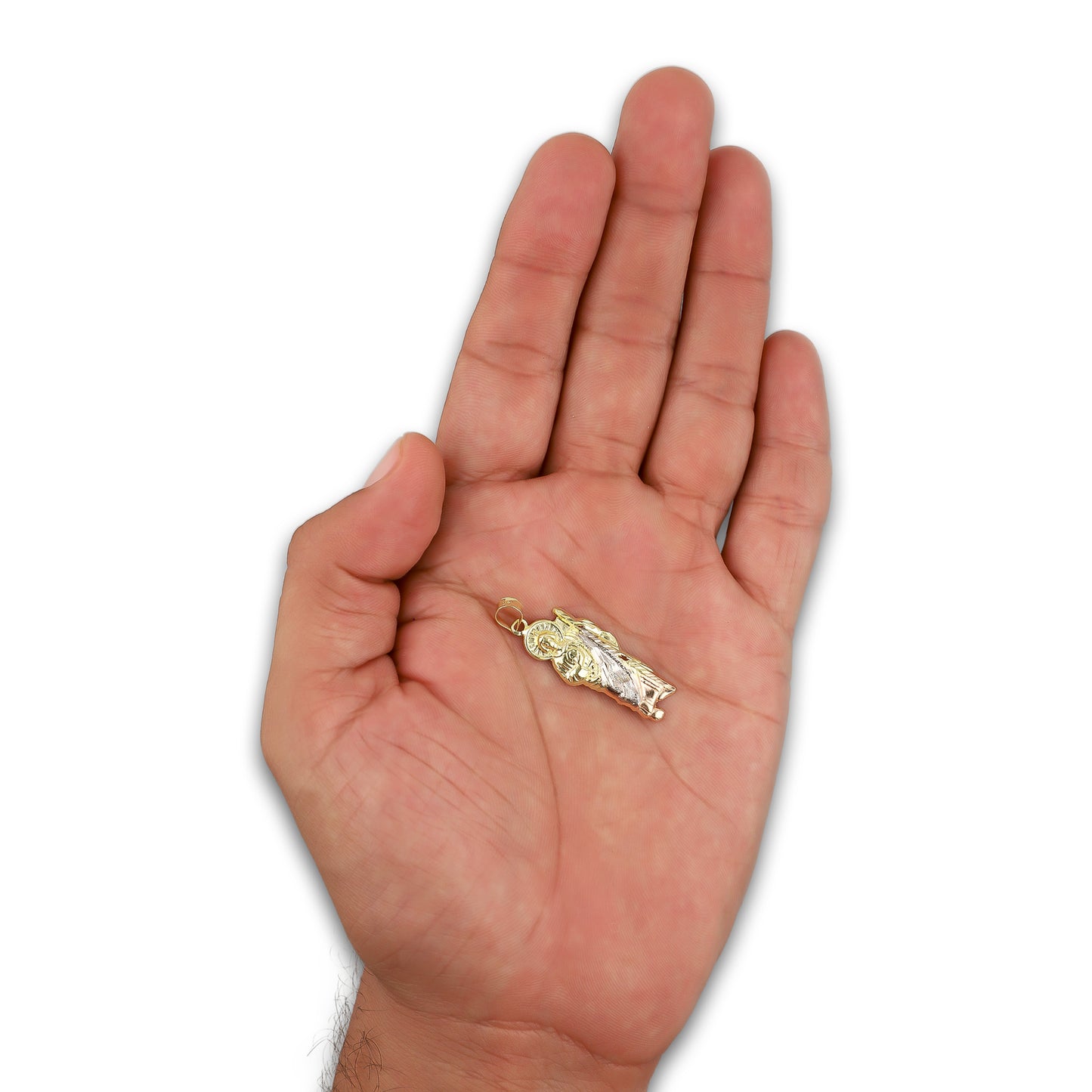 LPEDJ015 Dije Troquelado Oro Sólido 14K Florentino San Judas Tadeo 1.1 cm x 3.6 cm 4287874222