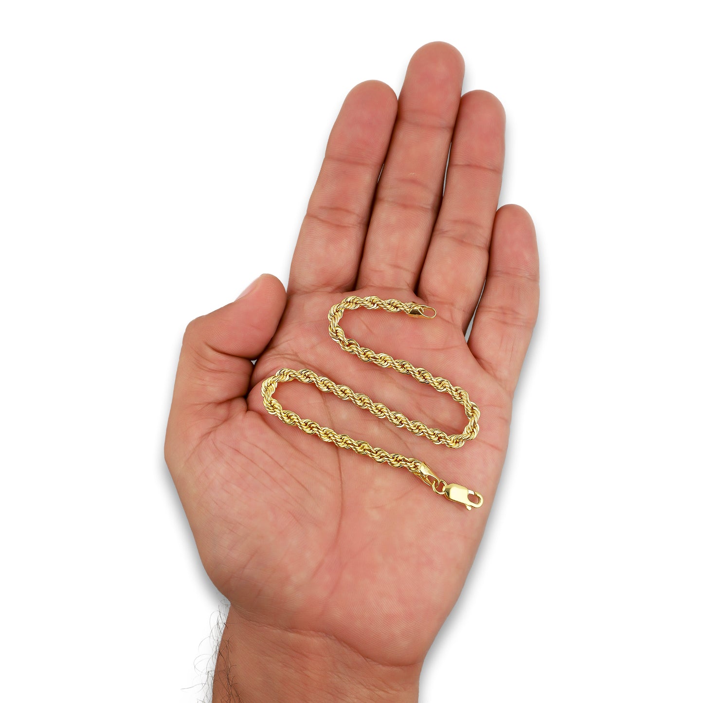 LPEPC005 Pulsera para Caballero Oro Sólido 10K Mod Torsal Lisa Súper Ligera 4 mm x 21.5 cm 4286630504