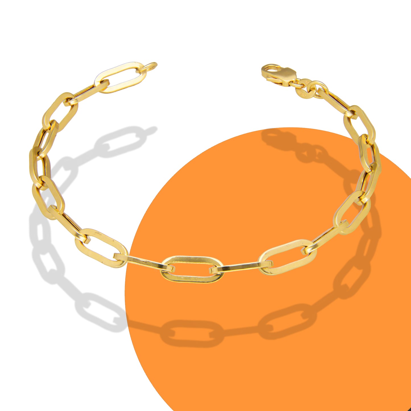 LPEPD011 Pulsera para Dama Oro Sólido 10K Mod Clip Súper Ligera 5 mm x 17.5 cm 4286630458