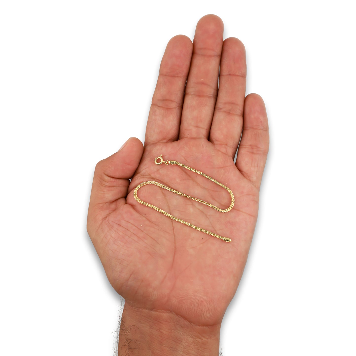 LPEPD015 Pulsera para Dama Oro Sólido 10K Mod Espiga Cuadrada Súper Ligera 1.5 mm x 18 cm 2531192837