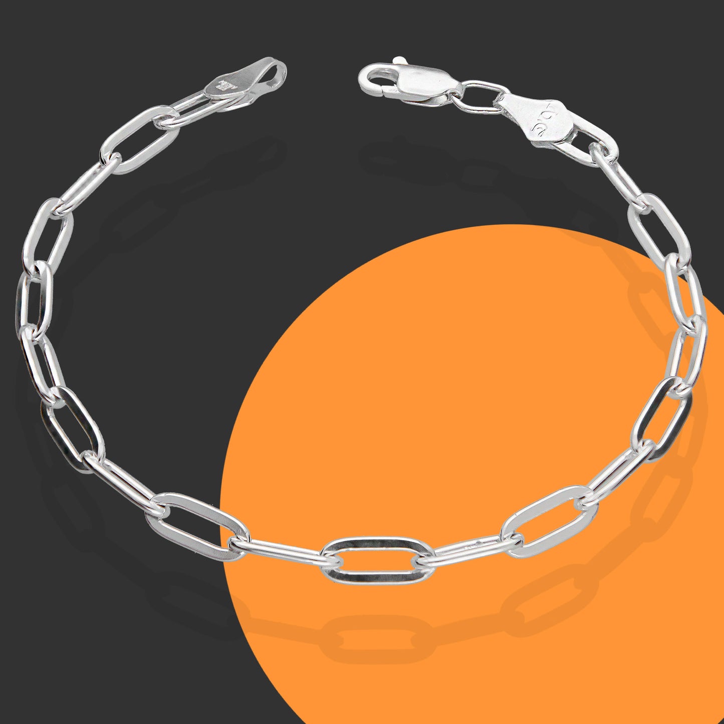 LPPC033 Pulsera Fígaro Milán 4.5 mm x 19 cm Plata Ley .925 Taxco Gro 1370463305