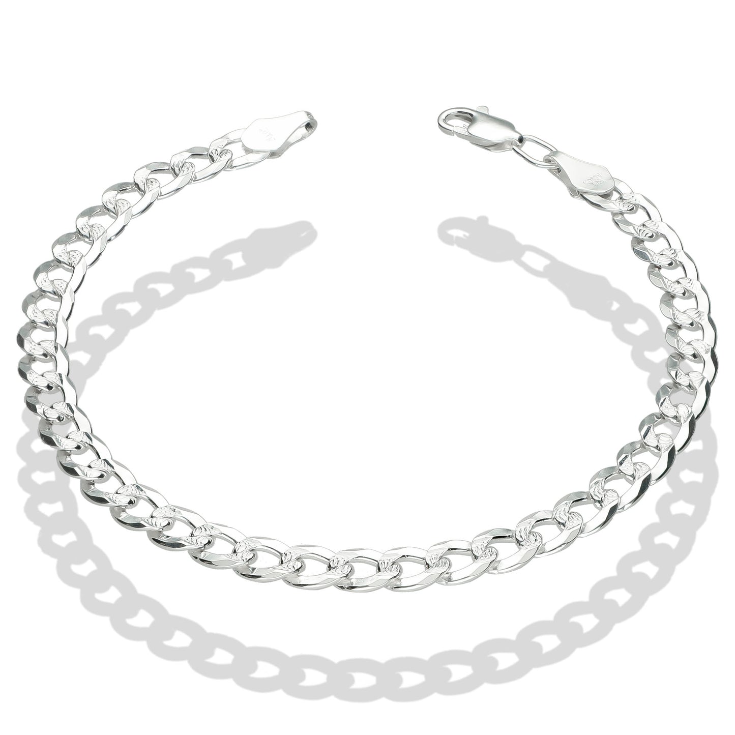 LPPC054 Pulsera Cubana Ame Diam 1x0 6 mm x 21 cm en Plata Ley .925 1503688632