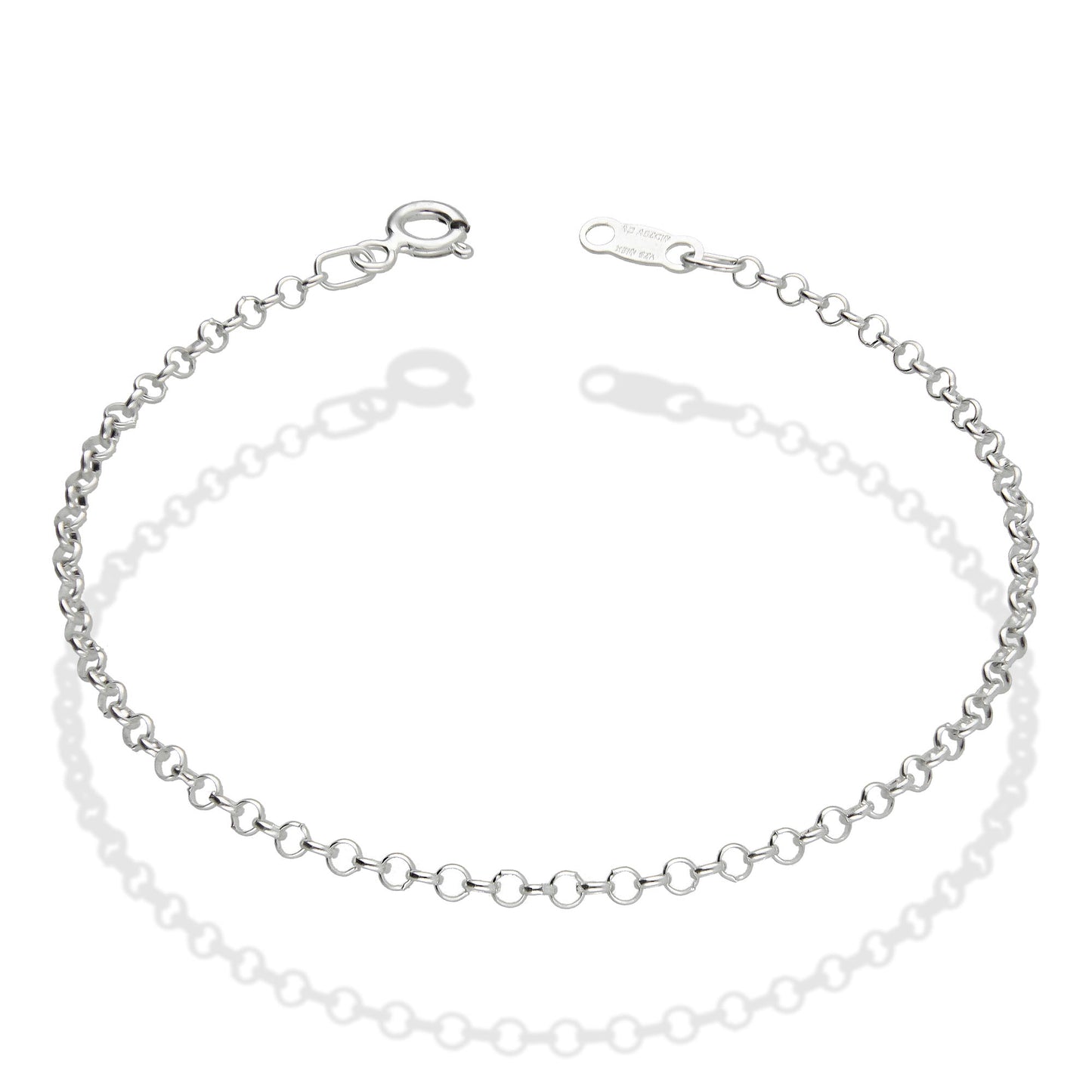 LPPD049 2 pack Pulsera Rolo 2 mm x 18 cm en Plata Ley.925 531003929