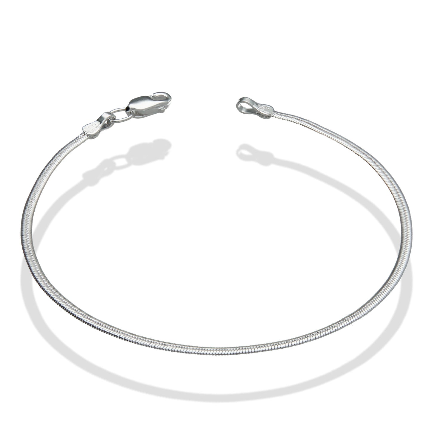 LPPD051 2 Pack Pulsera Monorriel Oval 1.8 mm x 18 cm en Plata Ley.925 1531671455