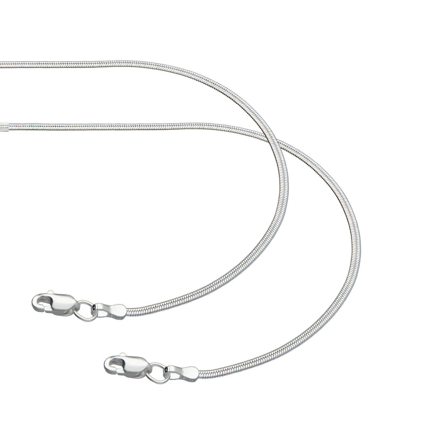 LPPD051 2 Pack Pulsera Monorriel Oval 1.8 mm x 18 cm en Plata Ley.925 1531671455