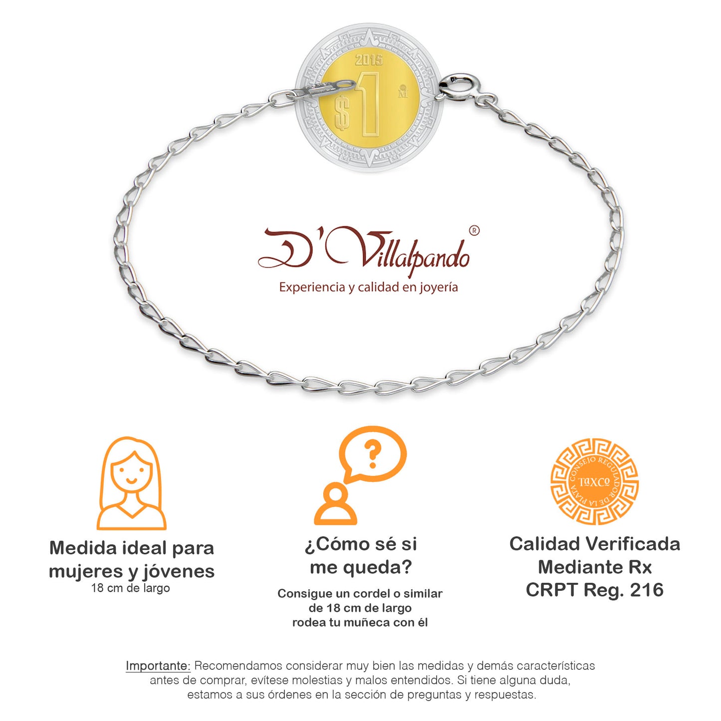 LPPD054 2 Pack Pulsera Figaro 0X1 de 1.8 mm x 18 cm en Plata Ley. 925 1533519368