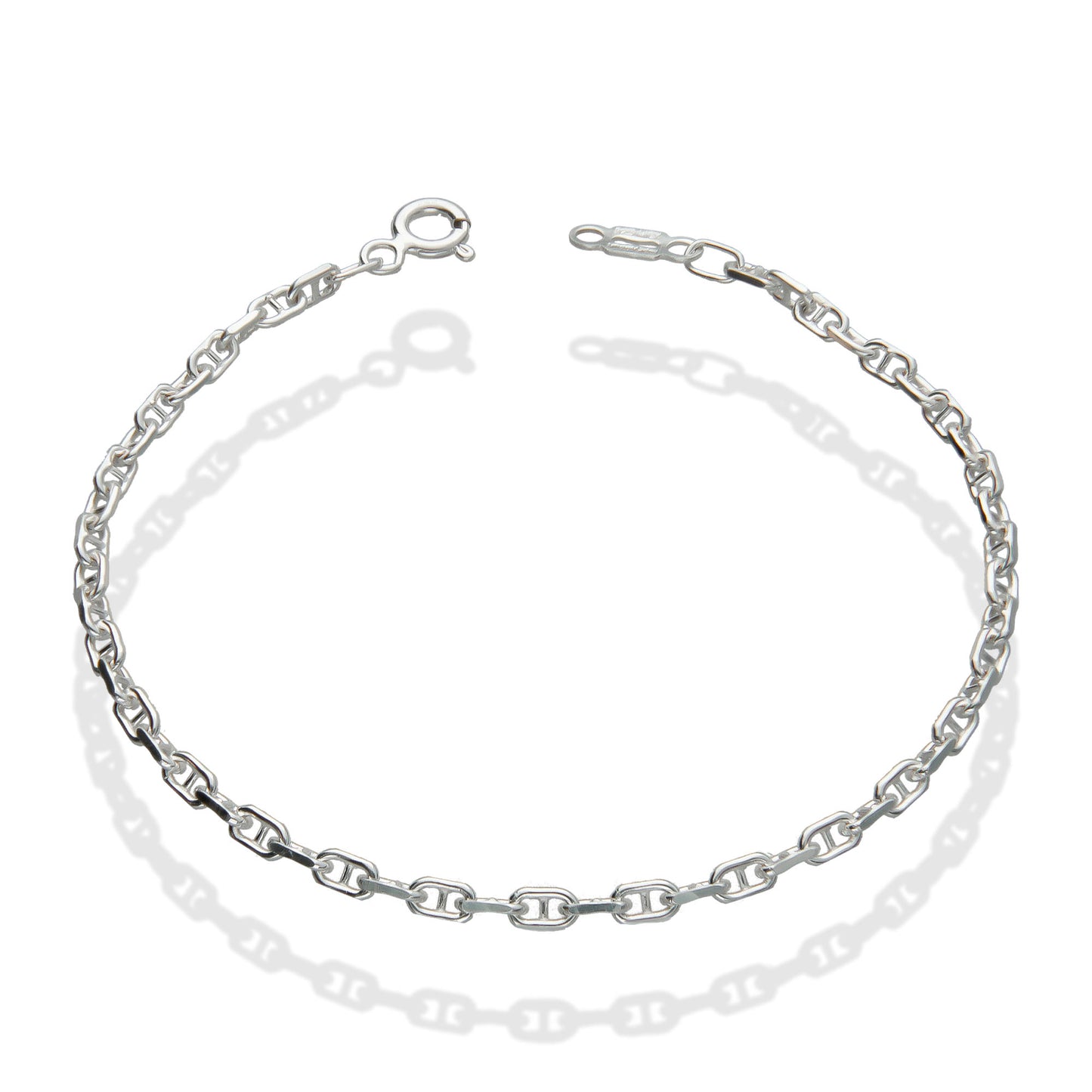 LPPD061 Pulsera Ancla Mar 2.5 mm x 18 cm en Plata.925 1550099739