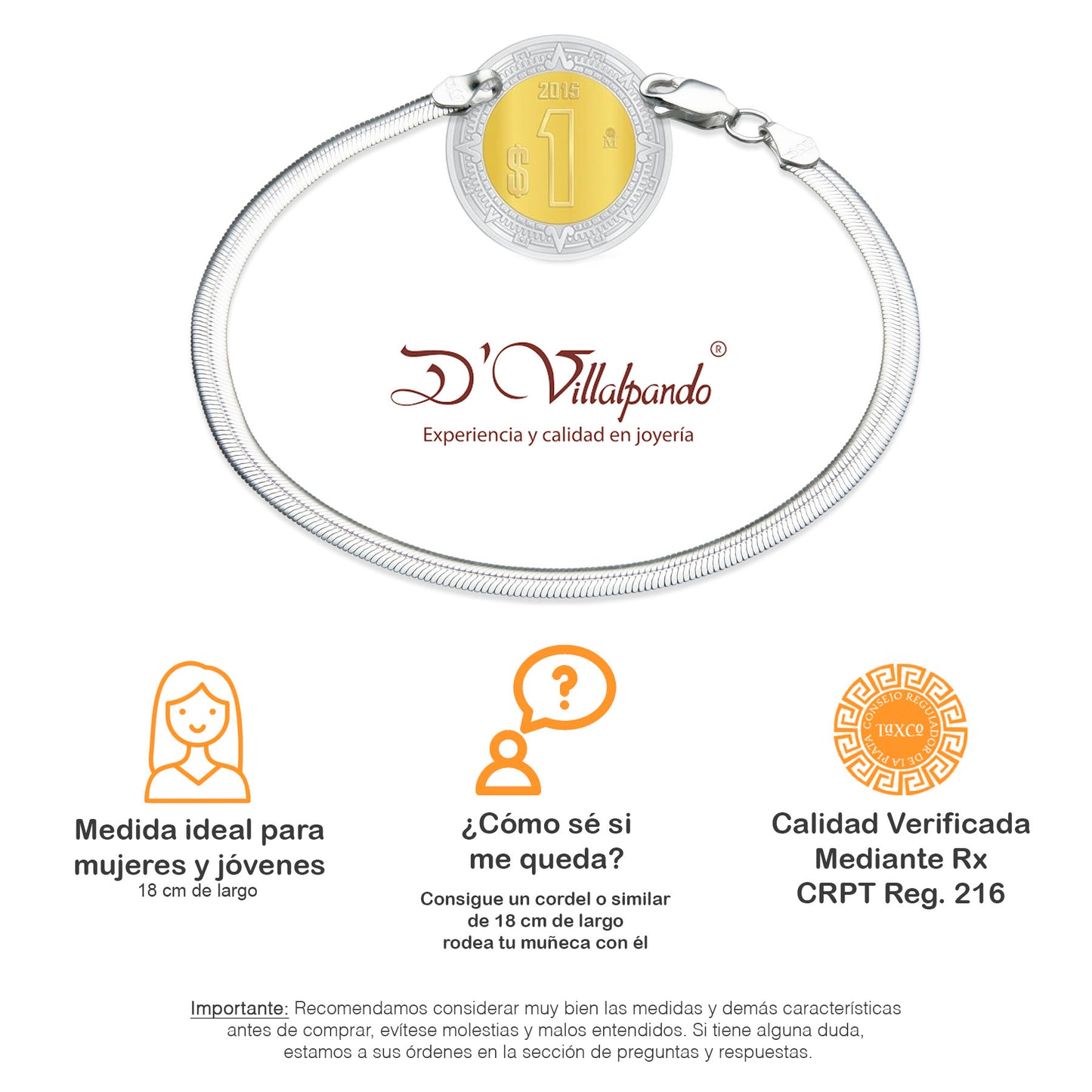 LPPD067 Pulsera Monorriel Ovalada 3 mm x 18 cm Plata Ley .925 1683992166