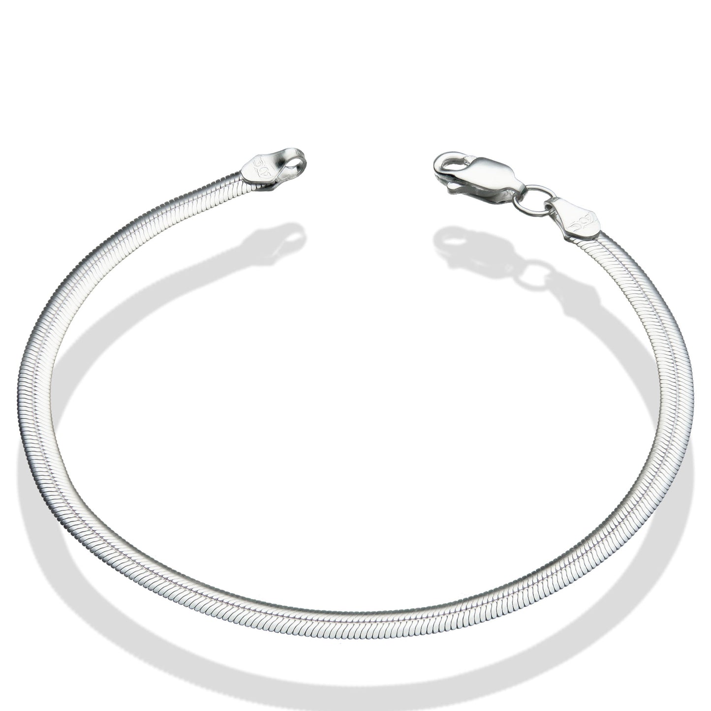 LPPD067 Pulsera Monorriel Ovalada 3 mm x 18 cm Plata Ley .925 1683992166