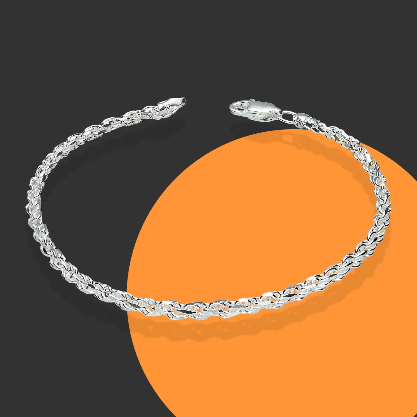 LPPD127 Pulsera Torsal Diam 3 mm x 18 cm en Plata Ley .925 2380009033