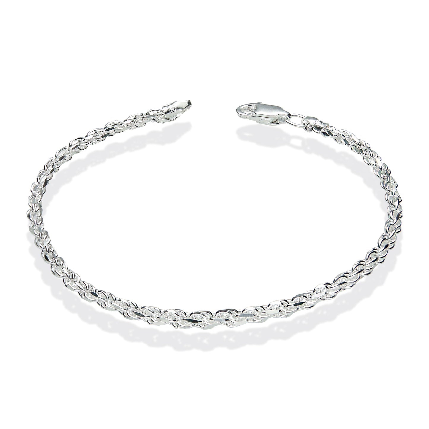 LPPD127 Pulsera Torsal Diam 3 mm x 18 cm en Plata Ley .925 2380009033