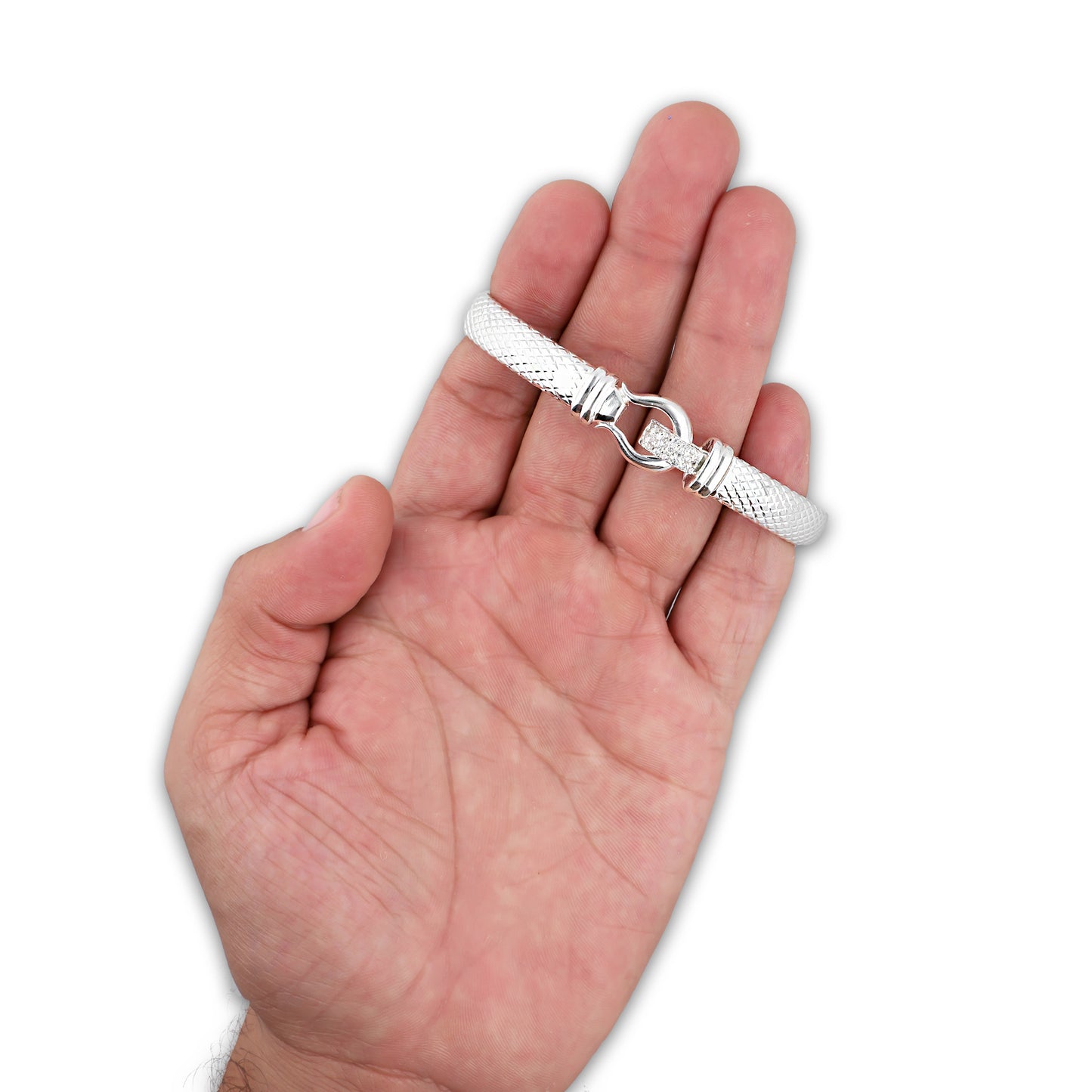 LPPD132 Pulsera Brazalete Dama Mod Belt Super Diamantada en Plata .925