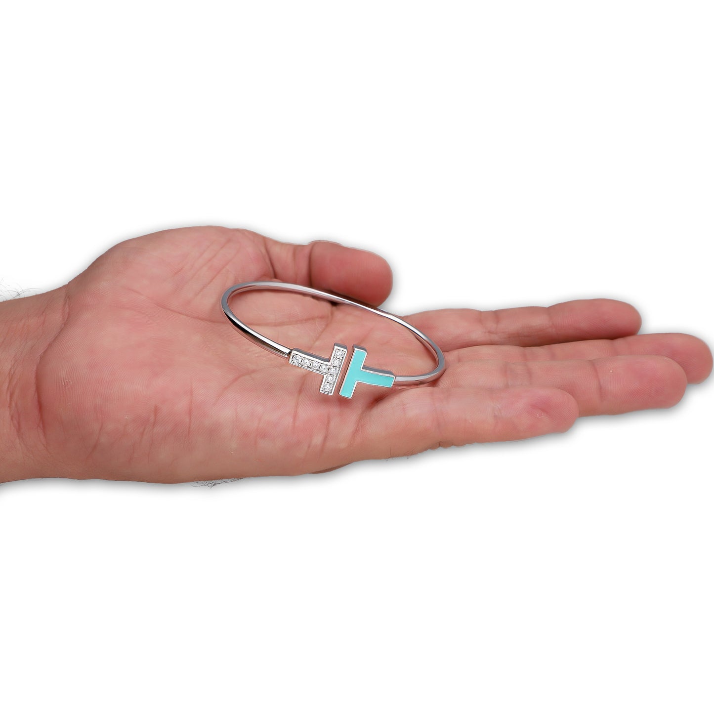 LPPD133 Pulsera Brazalete Dama Mod TT Color en Plata .925