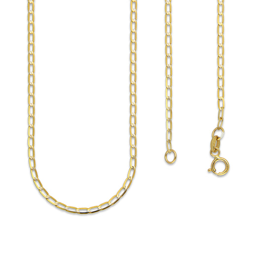 MR10CU008-45 Cadena Oro Sólido 10K EMC10 Modelo Figaro 0*1 1.5 mm x 45 cm