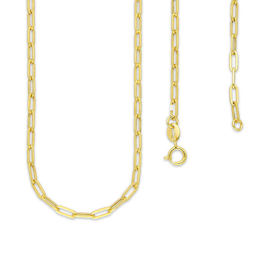 MR10CU041-45 Cadena Oro Sólido 10K EMF10 Modelo Clip 2.5 mm x 45 cm