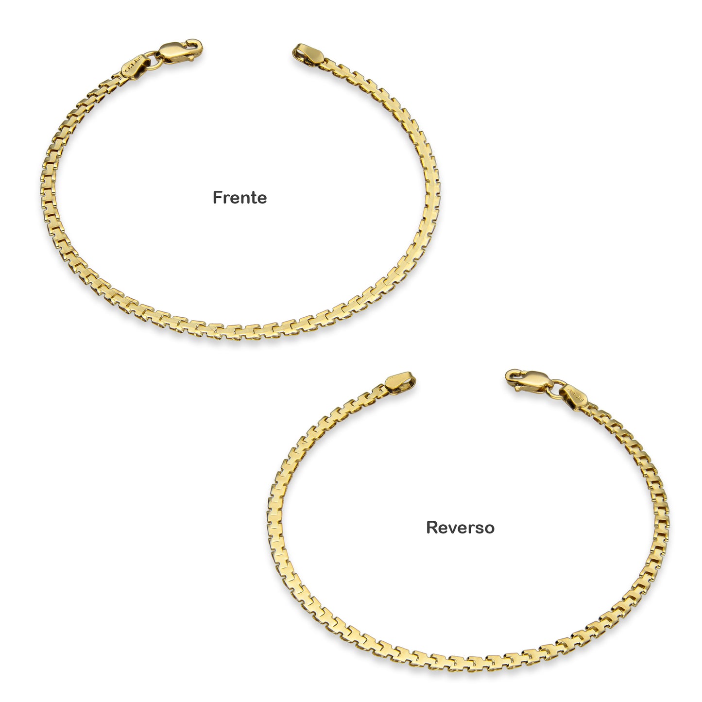 MR14PD004 Pulsera Dama Oro 14K Amarillo Rol Laso Sencillo 3 Mm x 18 Cm