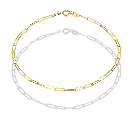 MR10PD133 Pulsera Dama Oro Sólido 10K EMF10 Modelo Clip Largo 2 mm x 18 cm