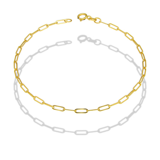 MR10PD134 Pulsera Dama Oro Sólido 10K EMF10 Modelo Clip 2 mm x 18.5 cm