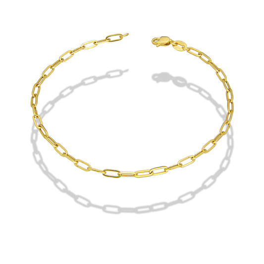 MR10PD135 Pulsera Dama Oro Sólido 10K EMF10 Modelo Clip 2 mm x 17.5 cm