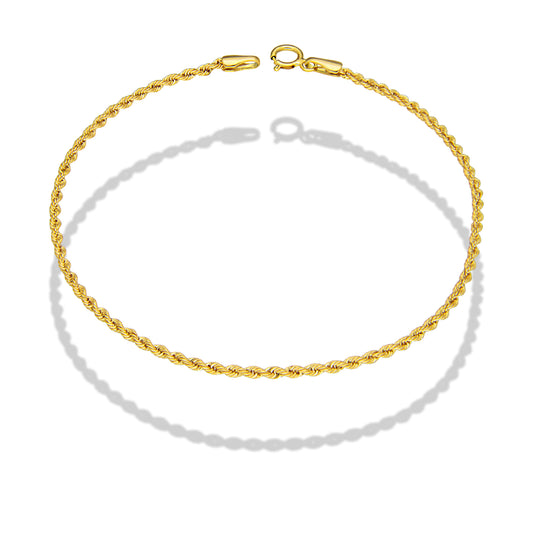 MR10PD136 Pulsera Dama Oro Sólido 10K EMF10 Modelo Torsal Súper Ligera 1.8 mm x 18.5 cm