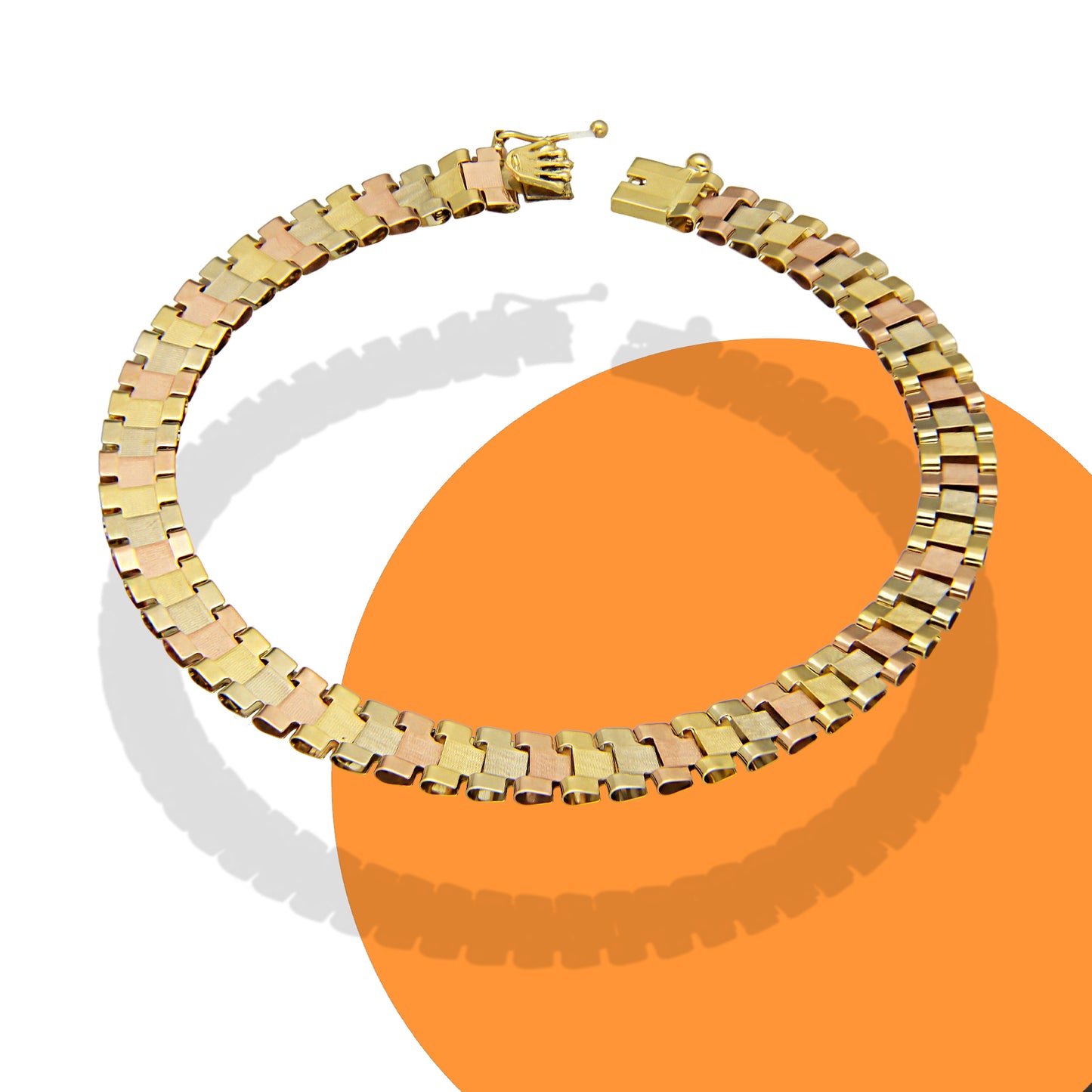 MR14PC066 Pulsera Para Caballero Oro Sólido 14K EMF14 Modelo Rlx Florentino 6 mm x 20 cm