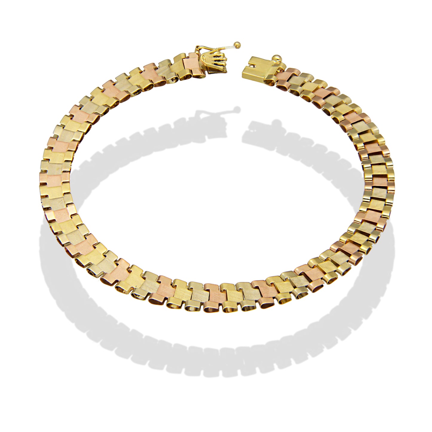MR14PC066 Pulsera Para Caballero Oro Sólido 14K EMF14 Modelo Rlx Florentino 6 mm x 20 cm
