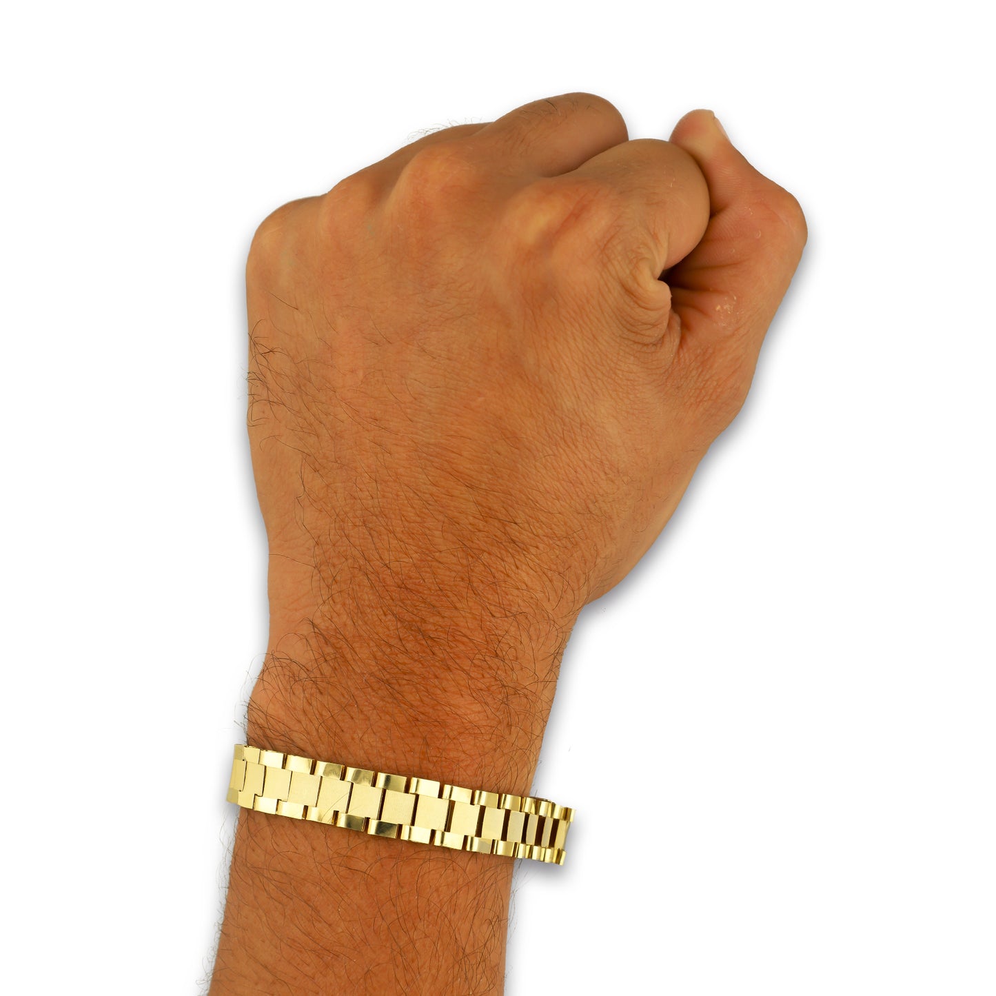 MR14PC067 Pulsera Para Caballero Oro Sólido 14K EMF14 Modelo Rlx Oro Amarillo 1 cm x 19 cm
