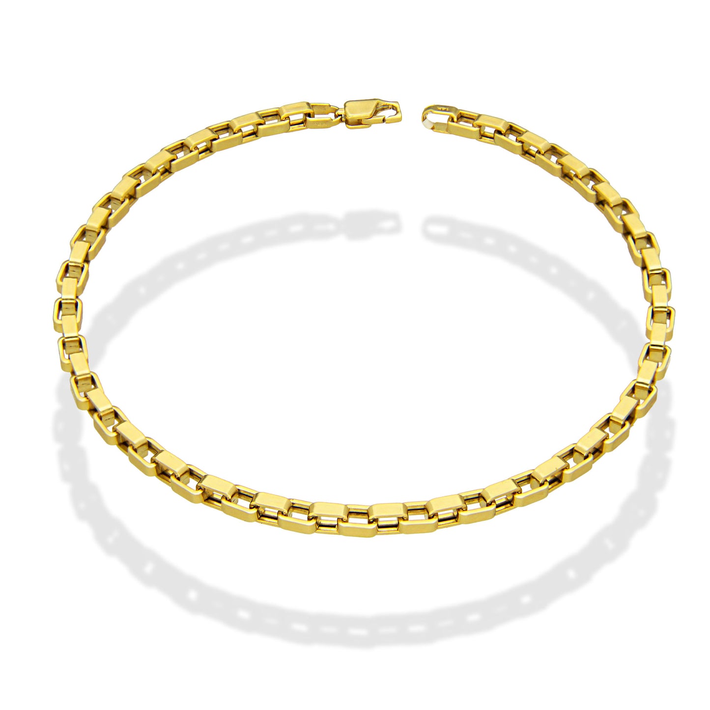 MR14PC068 Pulsera Para Caballero Oro Sólido 14K EMF14 Modelo Veneciana 3 mm x 21 cm