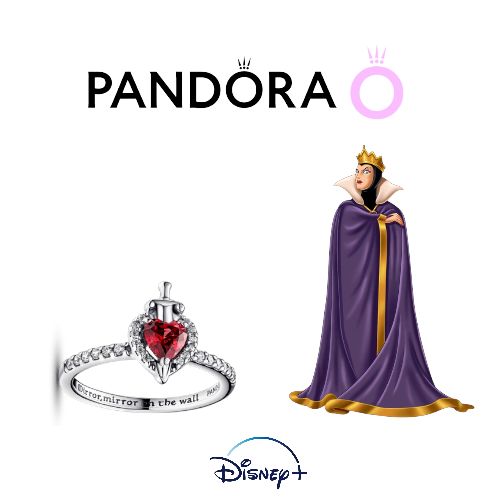 TMPAD005 Anillo Pand Princesas Malefica en Plata Fina .925