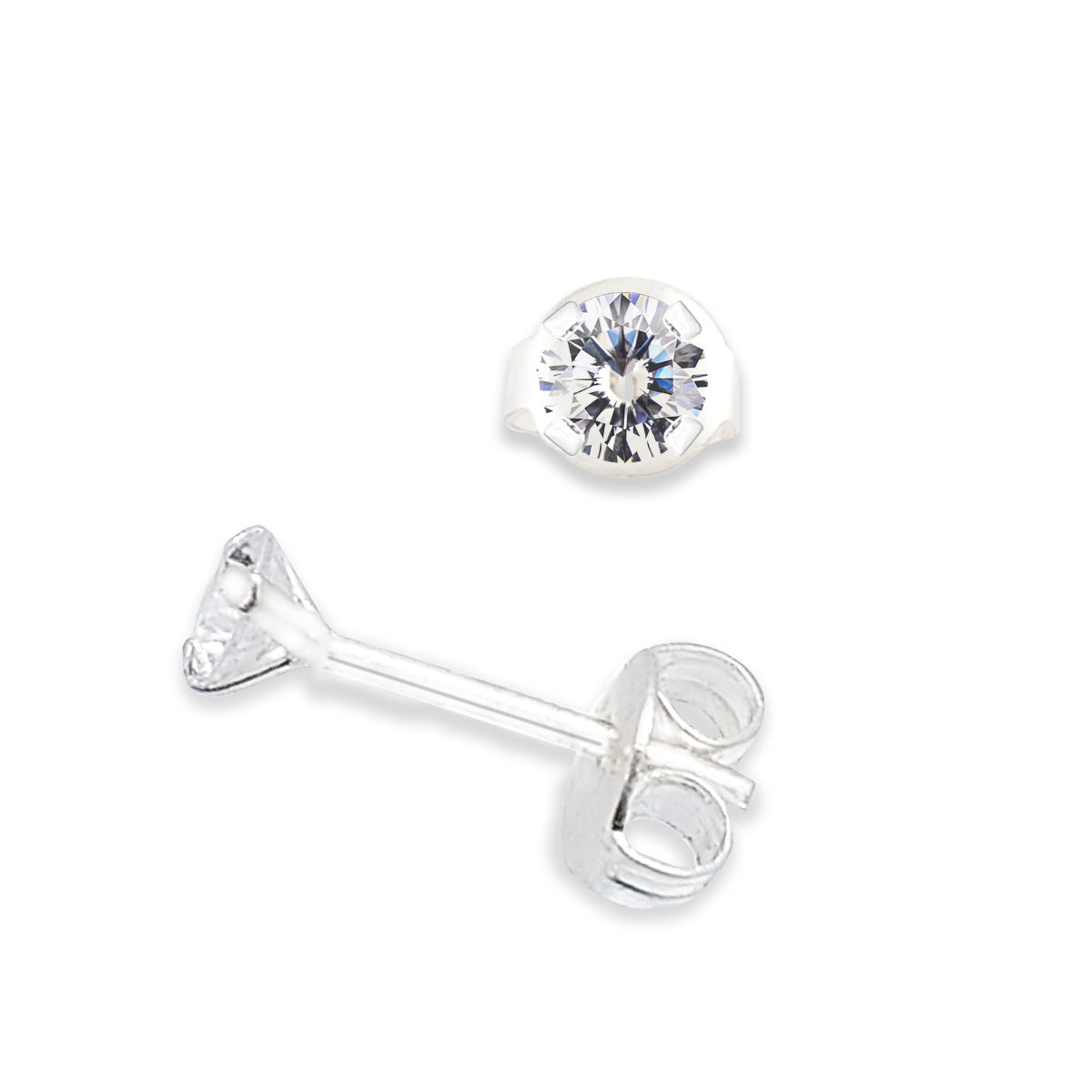 LPAP032 Aretes Broquel Zirconia Red S B 3 mm Tam 1 Plata .925 Taxco 1440098529